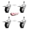 Service Caster 3 Inch Black Polyurethane Swivel 12mm Stem Caster Set with Total Lock Brake SCC-TSTTL20S314-PPUB-BLK-M1215-4 - alternate 5